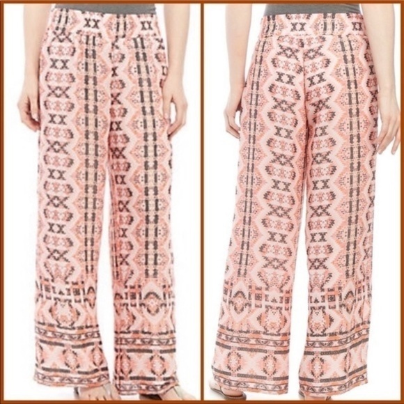 New Directions Aztec Print Palazzo Pants Size Large - Picture 7 of 7